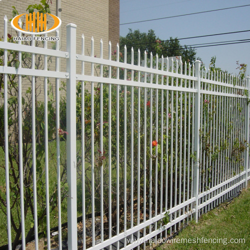 Ornamental decorative powder coated picket metal fence